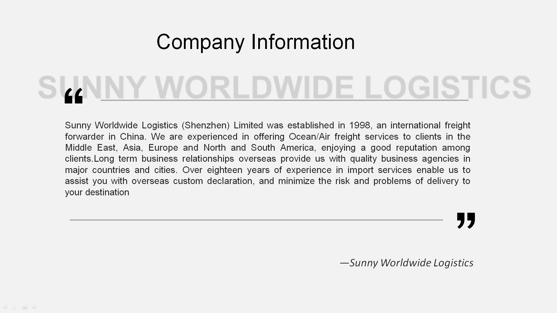 China freight forwarder