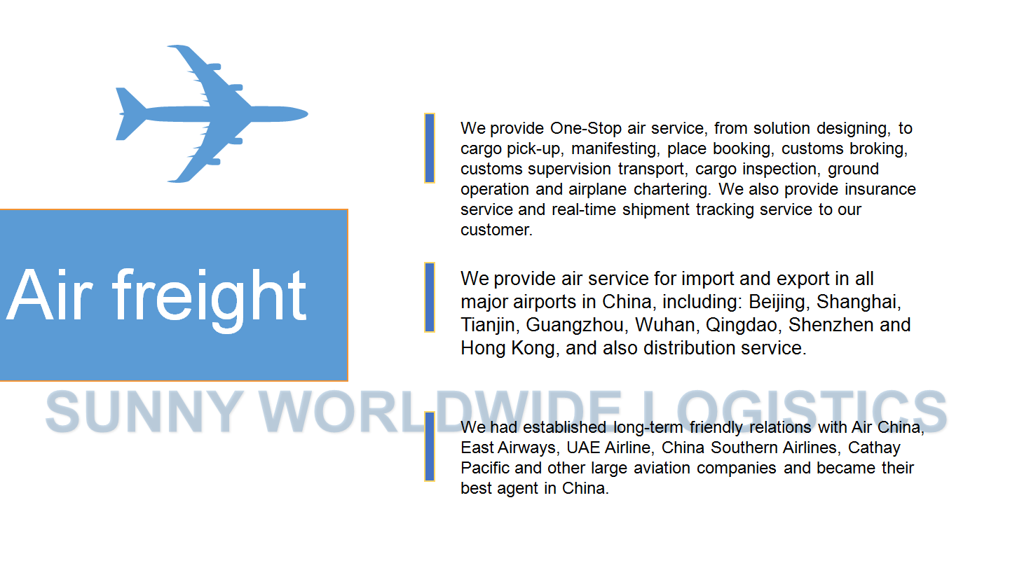 Internation air freight from Guangzhou to Baltimore USA door to door service 20 years experience