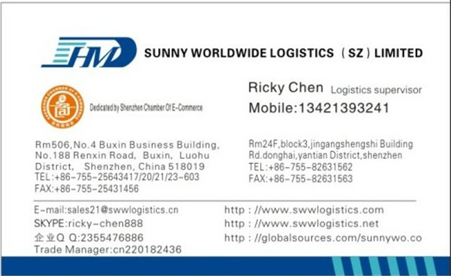 Sunny Worldwide Logistics Shiping by air to usa door to door : I had a quarrel with an American customer