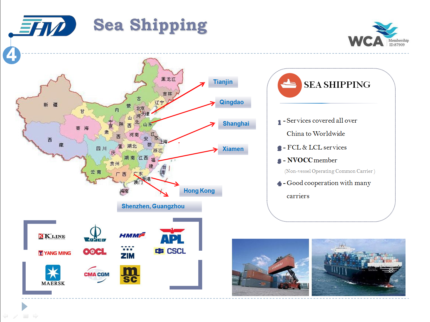 Door to door delivery service sea freight from Shenzhen to Dallas USA