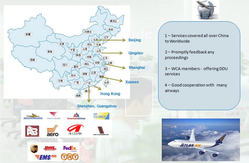 DDP air shipping from Guangzhou to Dallas door to door delivery service