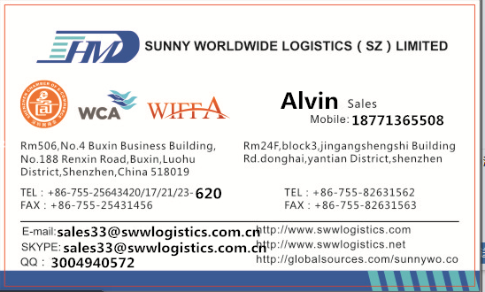 cosmetics FCL and LCL door to door delivery sevice from Ningbo to USA