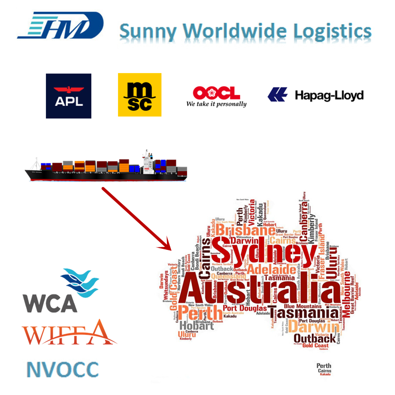 international sea freight to AU