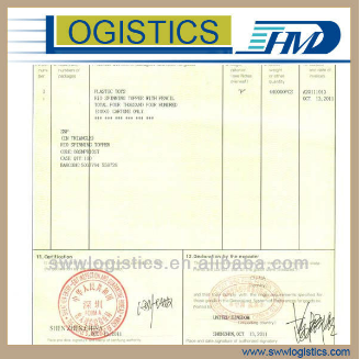 Servicio de documentos de exportación de formularios A / CO ofrecido por el promotor