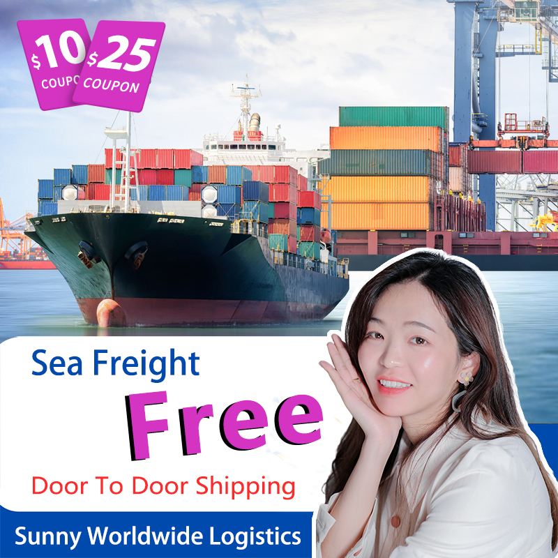 Cheap door sea freight free from China to Rotterdam Europe FCL container door to door logistics service