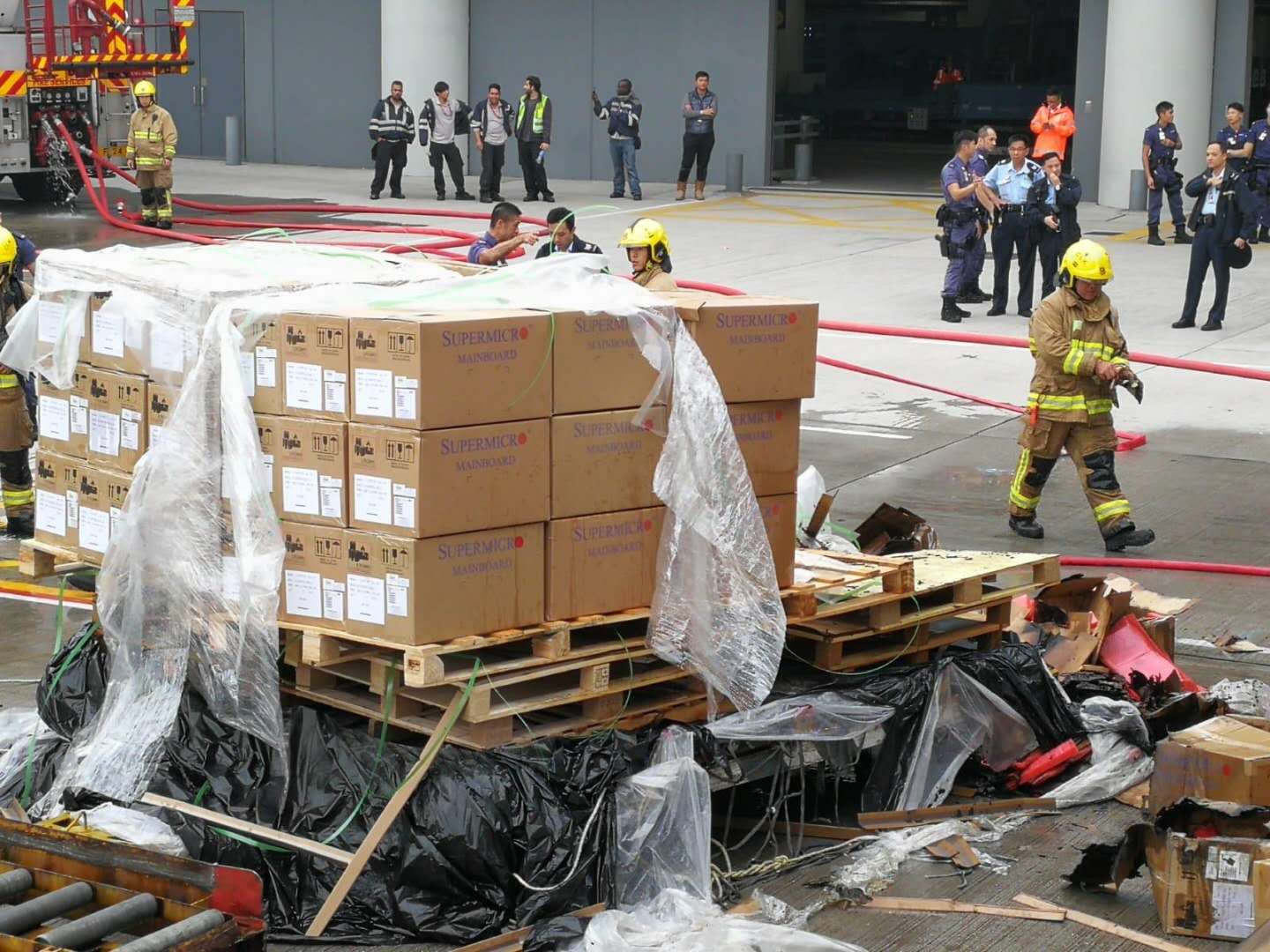 Hong Kong International Airport Plate fires