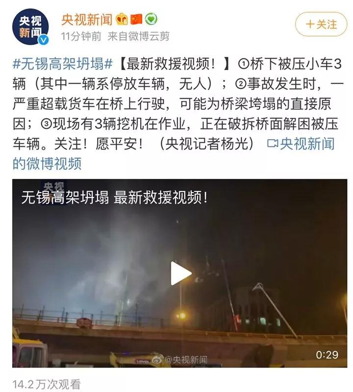突发!货车超载致高架桥垮塌,现场惨烈