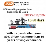 DDP sea shipping rates door to door from Guangzhou China to Manila Philippines