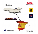 Sea freight service freight forwarder from China to Spain